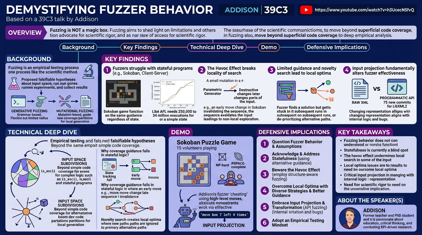 Visual summary for Demystifying Fuzzer Behaviour by Addison