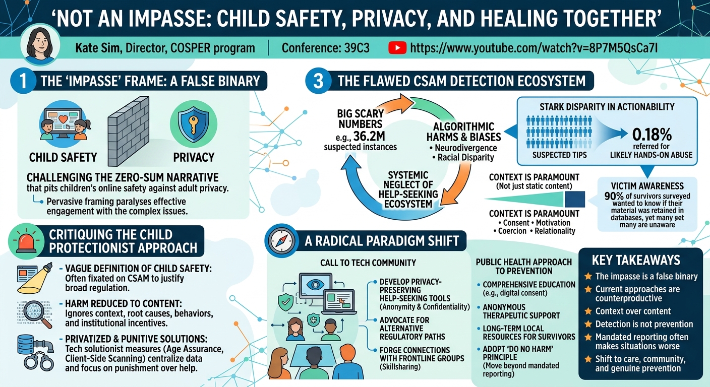 Visual summary for Not an Impasse: Child Safety, Privacy, and Healing Together by Kate Sim