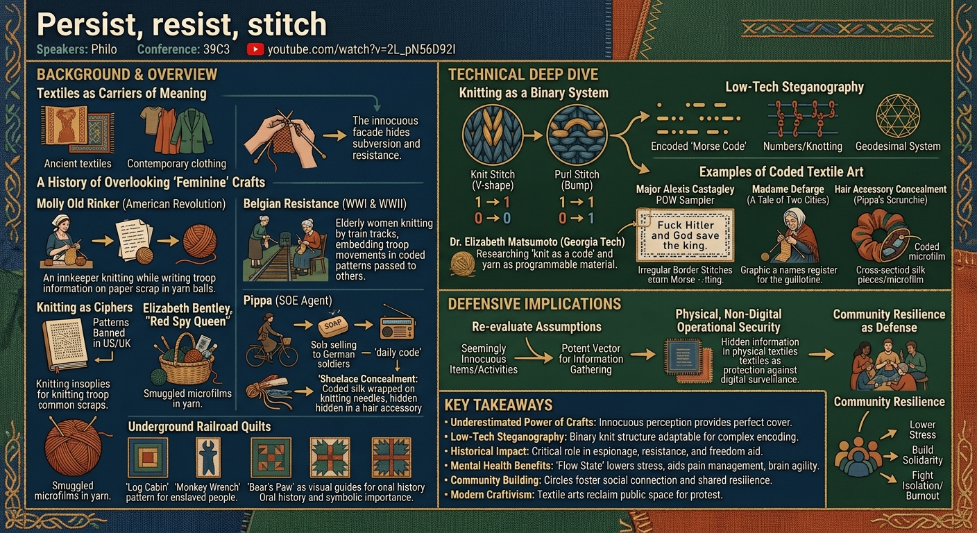 Visual summary for Persist, resist, stitch by Philo