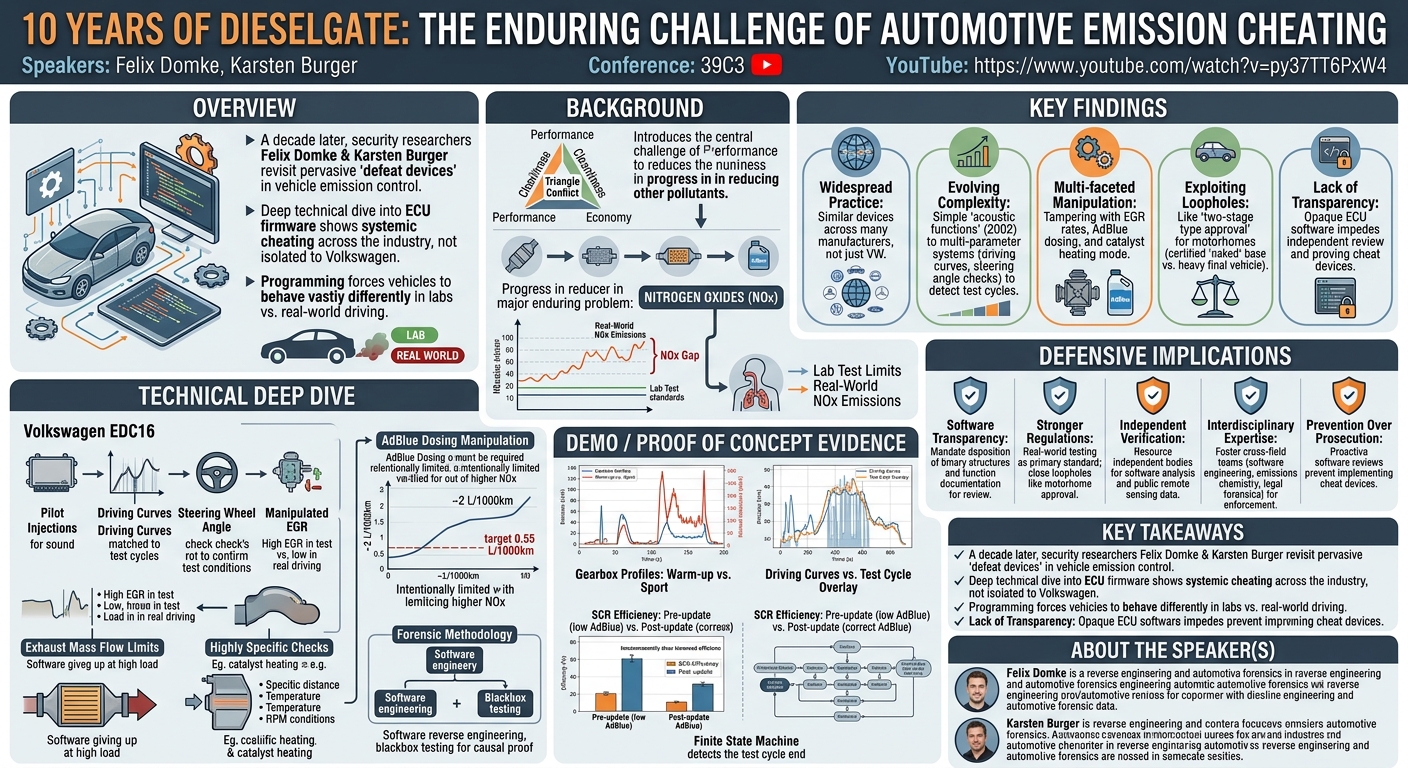 Visual summary for 10 years of Dieselgate by Felix Domke, Karsten Burger