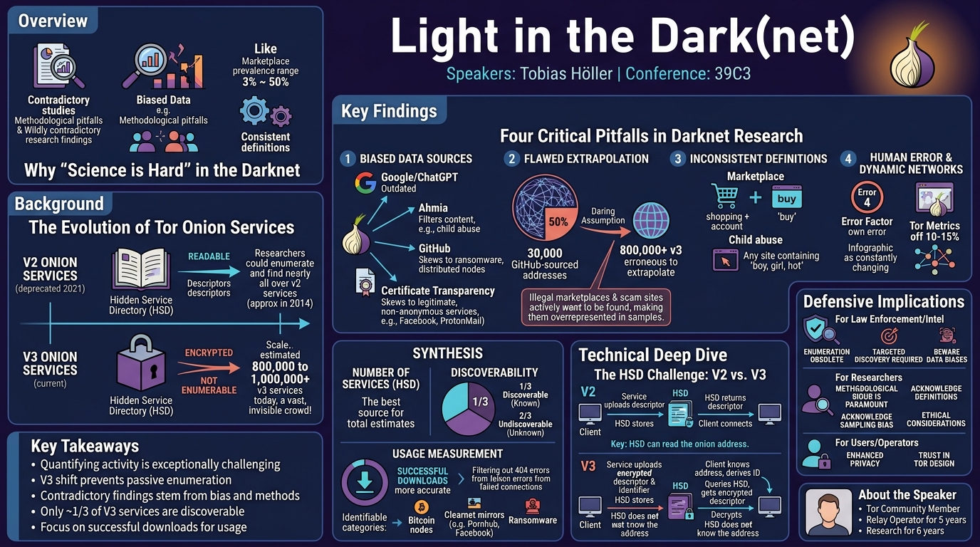 Visual summary for Light in the Dark(net) by Tobias Höller