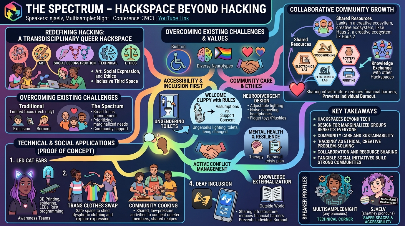 Visual summary for The Spectrum - Hackspace Beyond Hacking by sjaelv, MultisampledNight