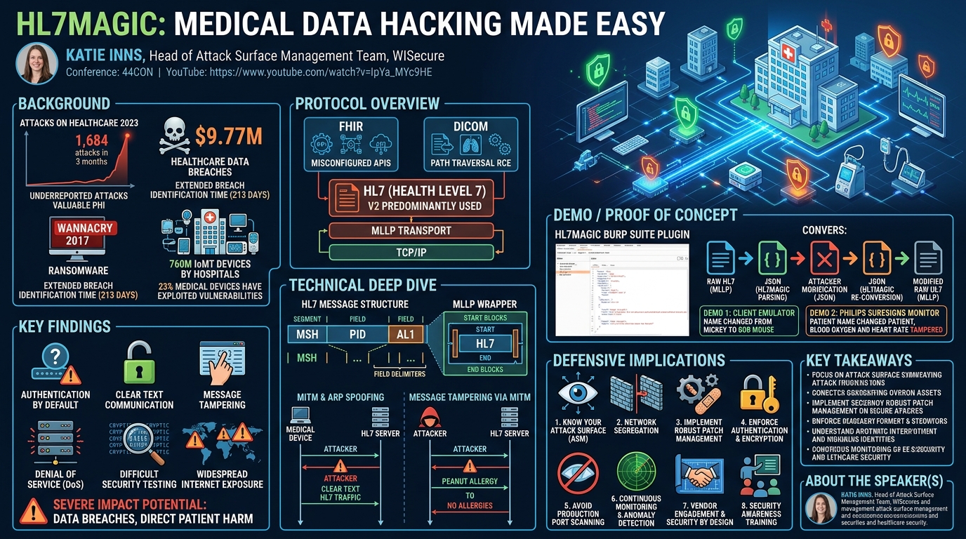 Visual summary for HL7Magic: Medical Data Hacking Made Easy by Katie Inns