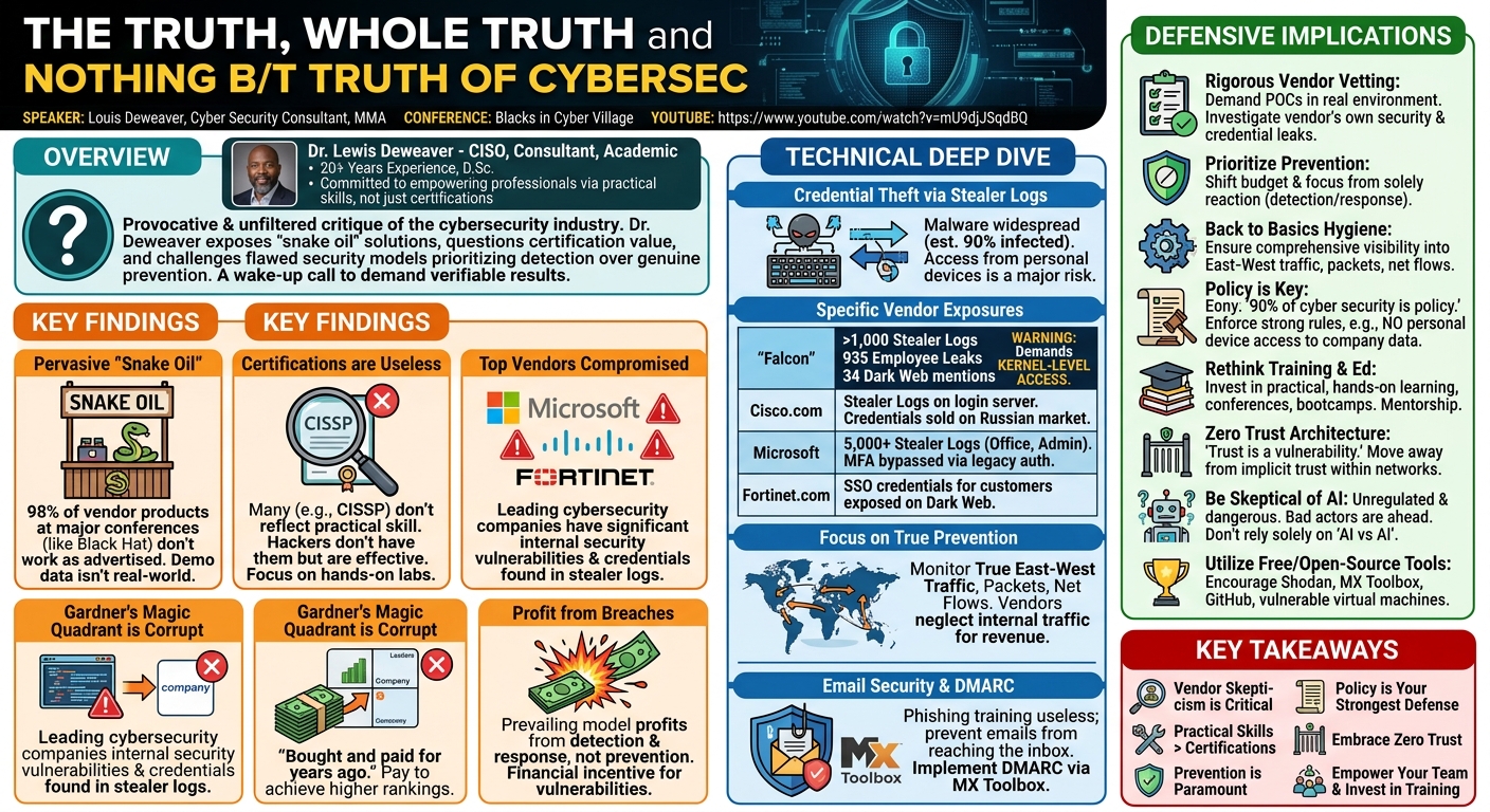 Visual summary for The Truth, Whole Truth and Nothing b/t Truth of Cybersec by Louis Deweaver