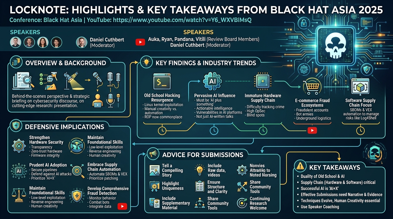 Visual summary for Locknote: Highlights & Key Takeaways from Black Hat Asia 2025