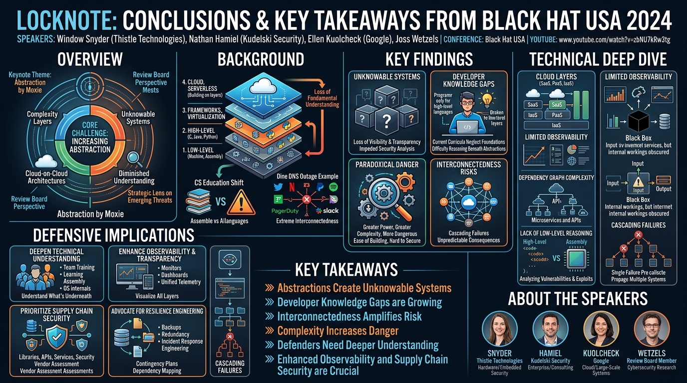 Visual summary for Locknote: Conclusions & Key Takeaways from Black Hat USA 2024 by Unknown