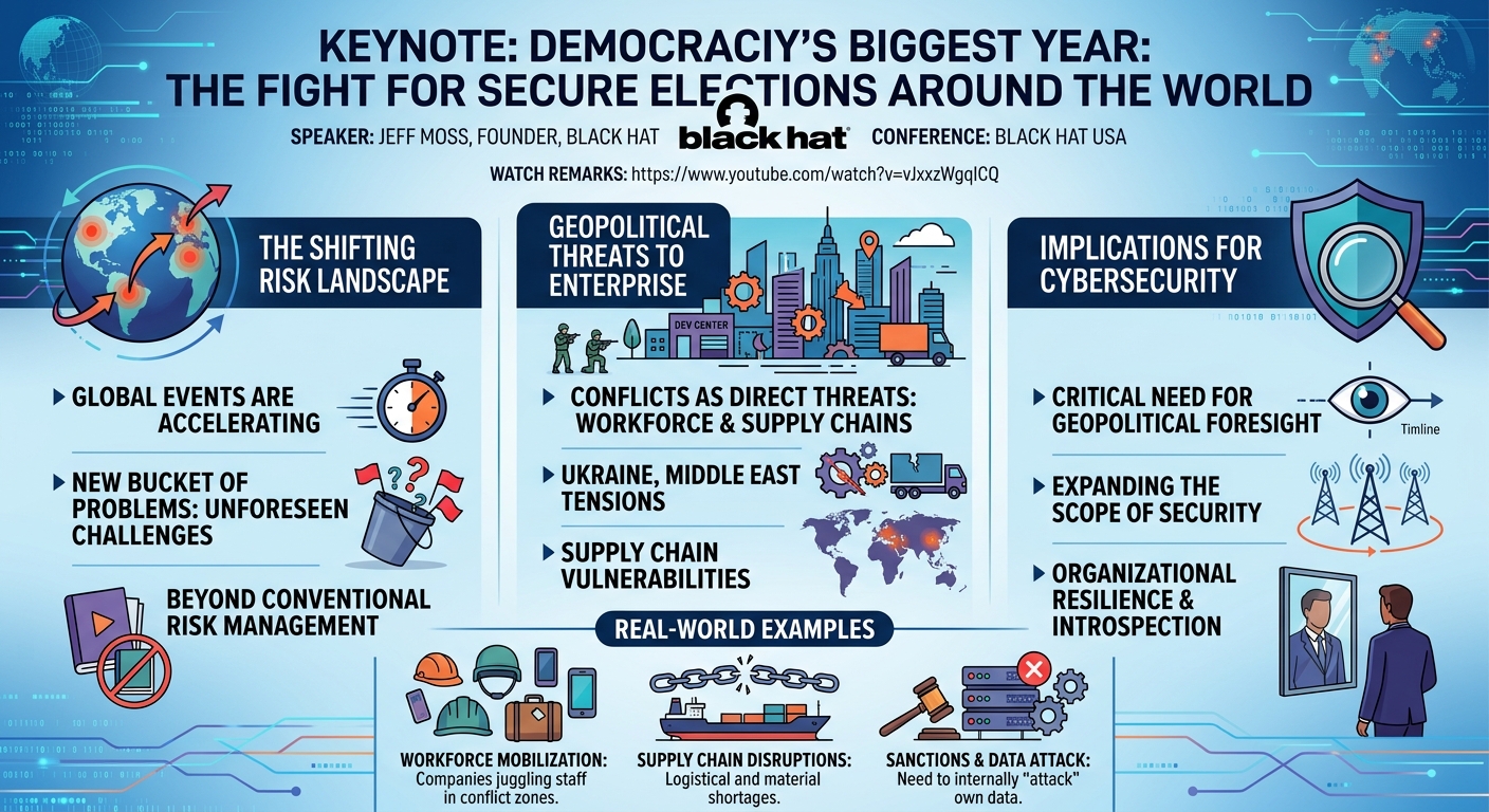 Visual summary for Keynote: Democracy's Biggest Year: The Fight for Secure Elections Around the World by Unknown