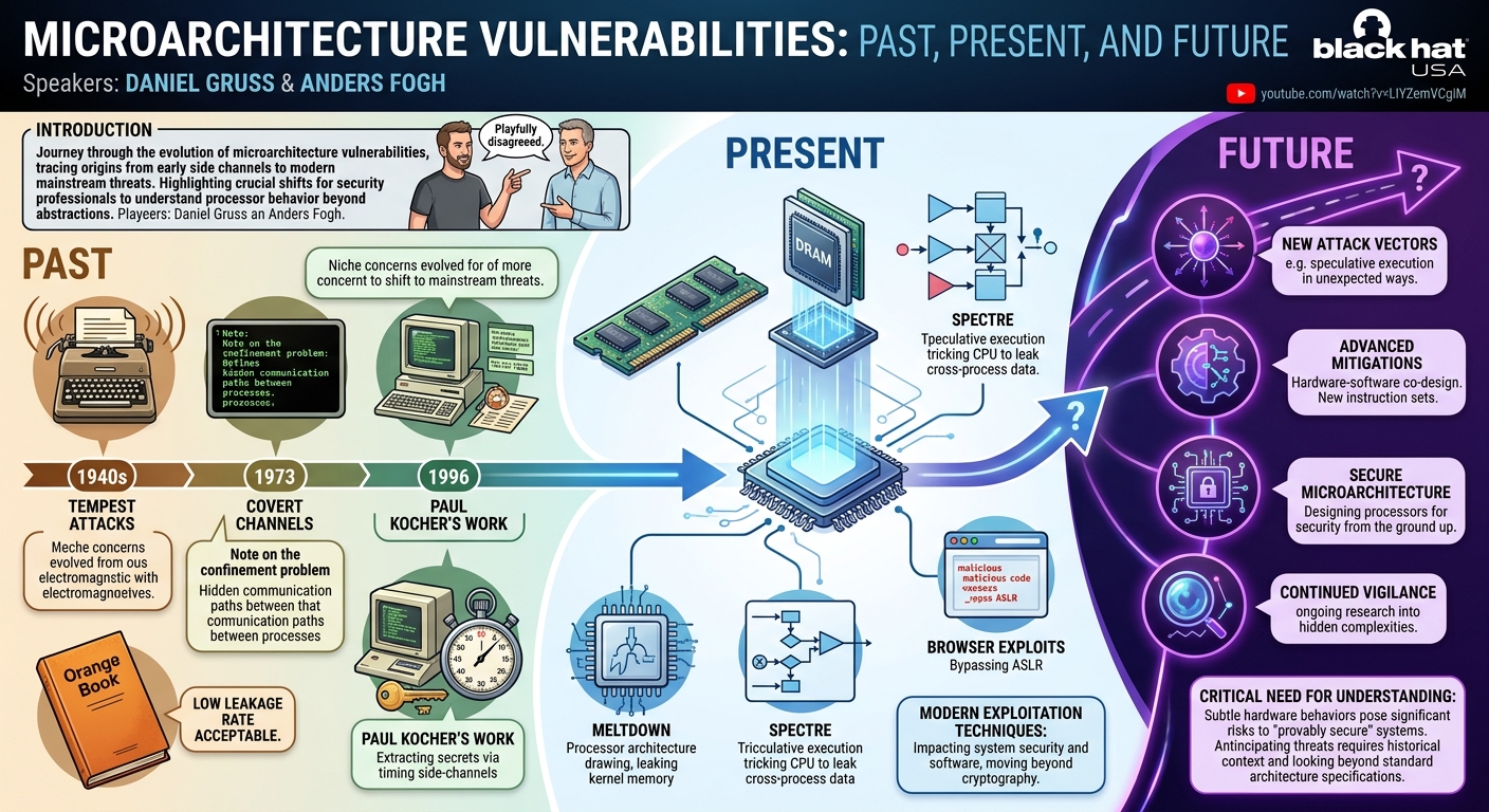 Visual summary for Microarchitecture Vulnerabilities: Past, Present, and Future by Unknown