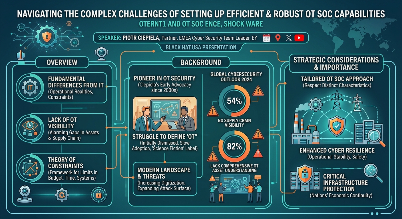 Visual summary for Navigating the Complex Challenges of Setting Up Efficient and Robust OT SOC Capabilities by Unknown