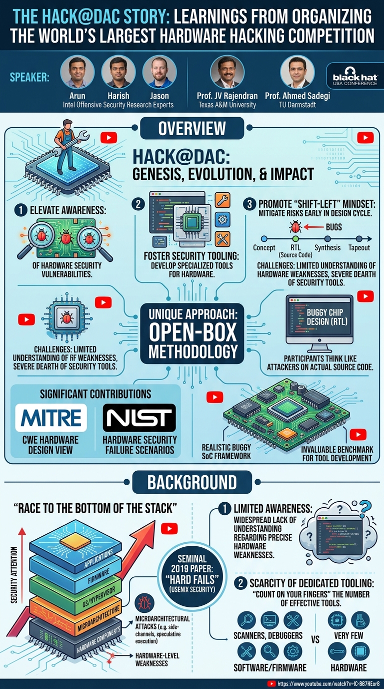 Visual summary for The Hack@DAC Story: Learnings from Organizing the World's Largest Hardware Hacking Competition by Unknown