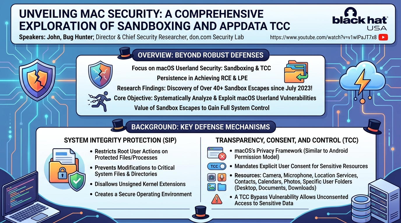 Visual summary for Unveiling Mac Security: A Comprehensive Exploration of Sandboxing and AppData TCC by Unknown
