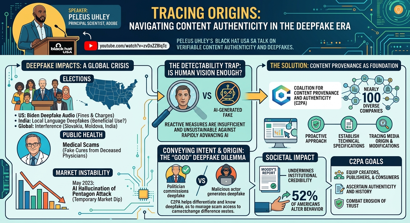 Visual summary for Tracing Origins: Navigating Content Authenticity in the Deepfake Era by Unknown