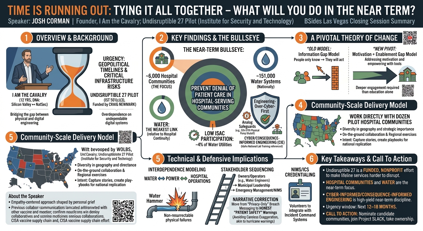 Visual summary for Time is Running Out – Tying it All Together – What Will You Do in the Near Term? by Josh Corman