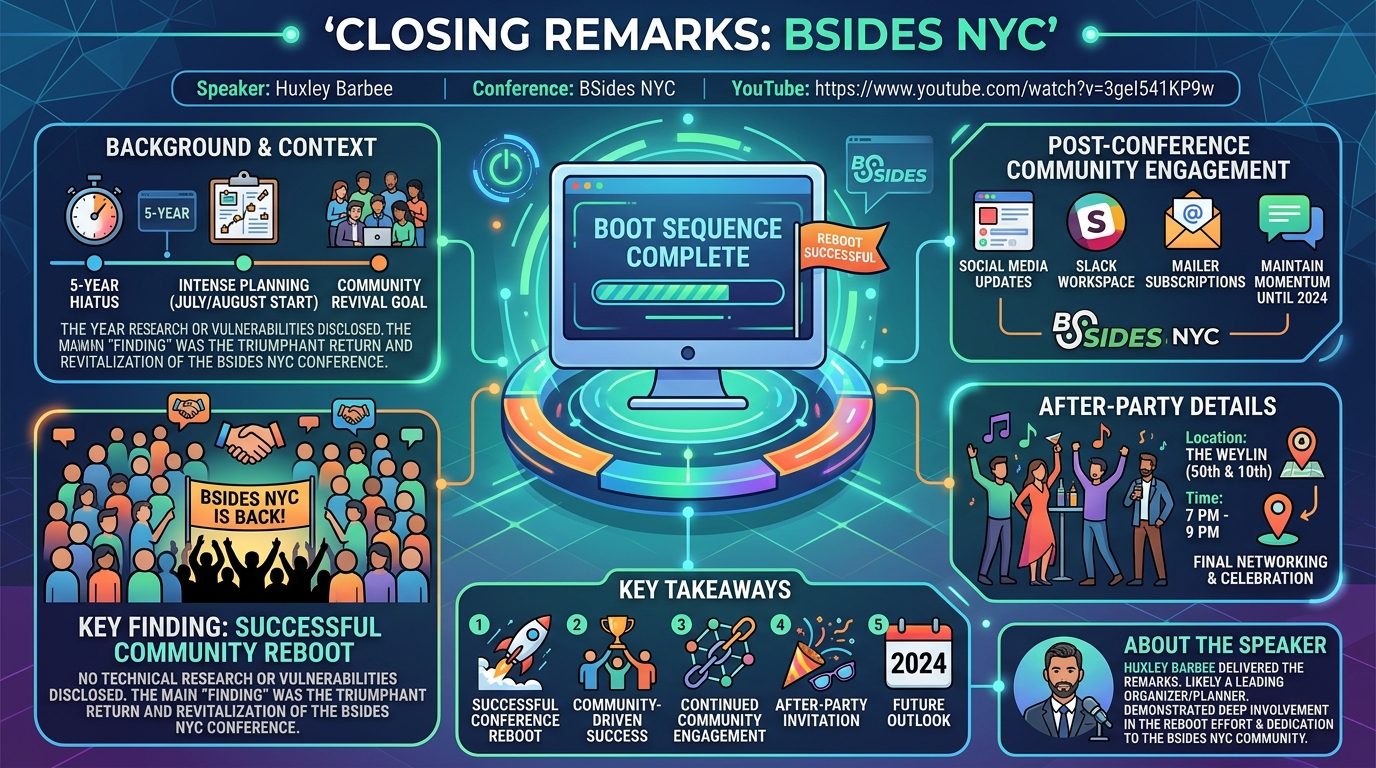 Visual summary for Closing Remarks by Huxley Barbee