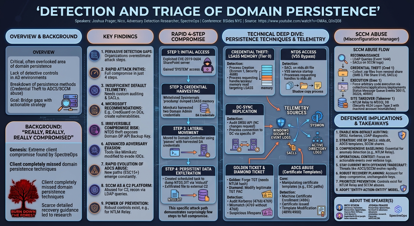 Visual summary for Detection and Triage of Domain Persistence by Joshua Prager, Nico