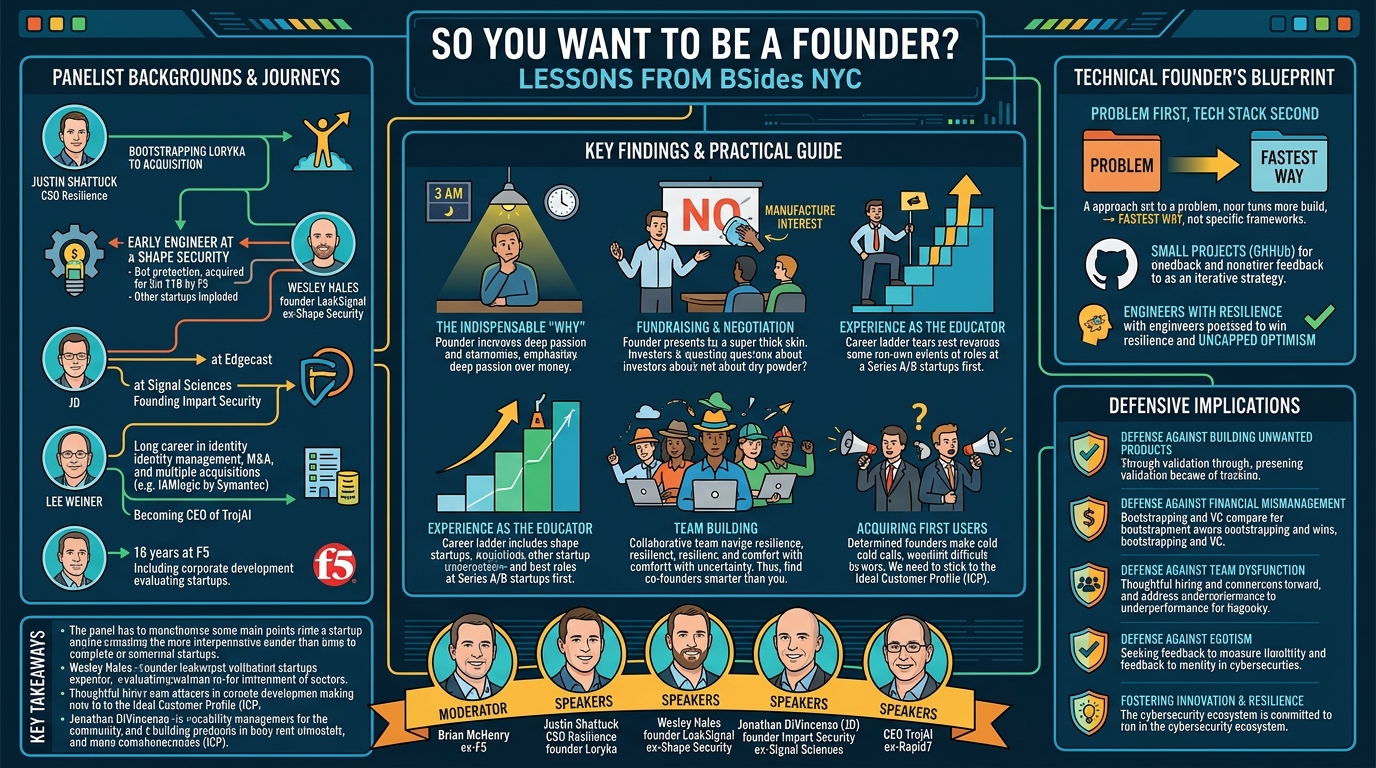 Visual summary for Panel: So You Want to Be a Founder?