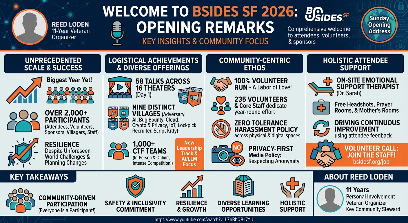 Visual summary for Opening Remarks (Sunday) by Reed Loden