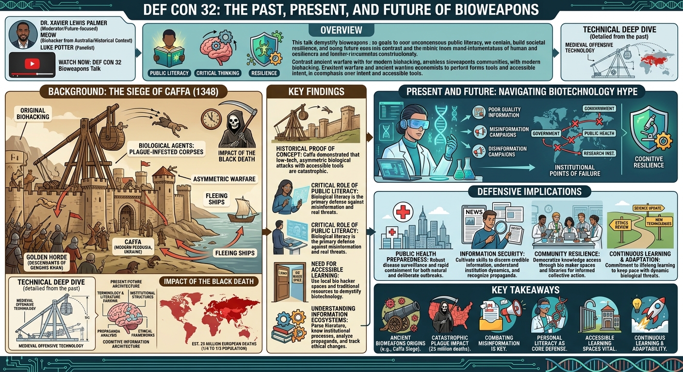 Visual summary for The Past, Present, and Future of Bioweapons by Panel