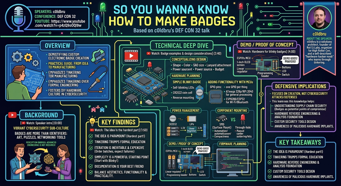Visual summary for So you wanna know how to make badges by c0ldbru