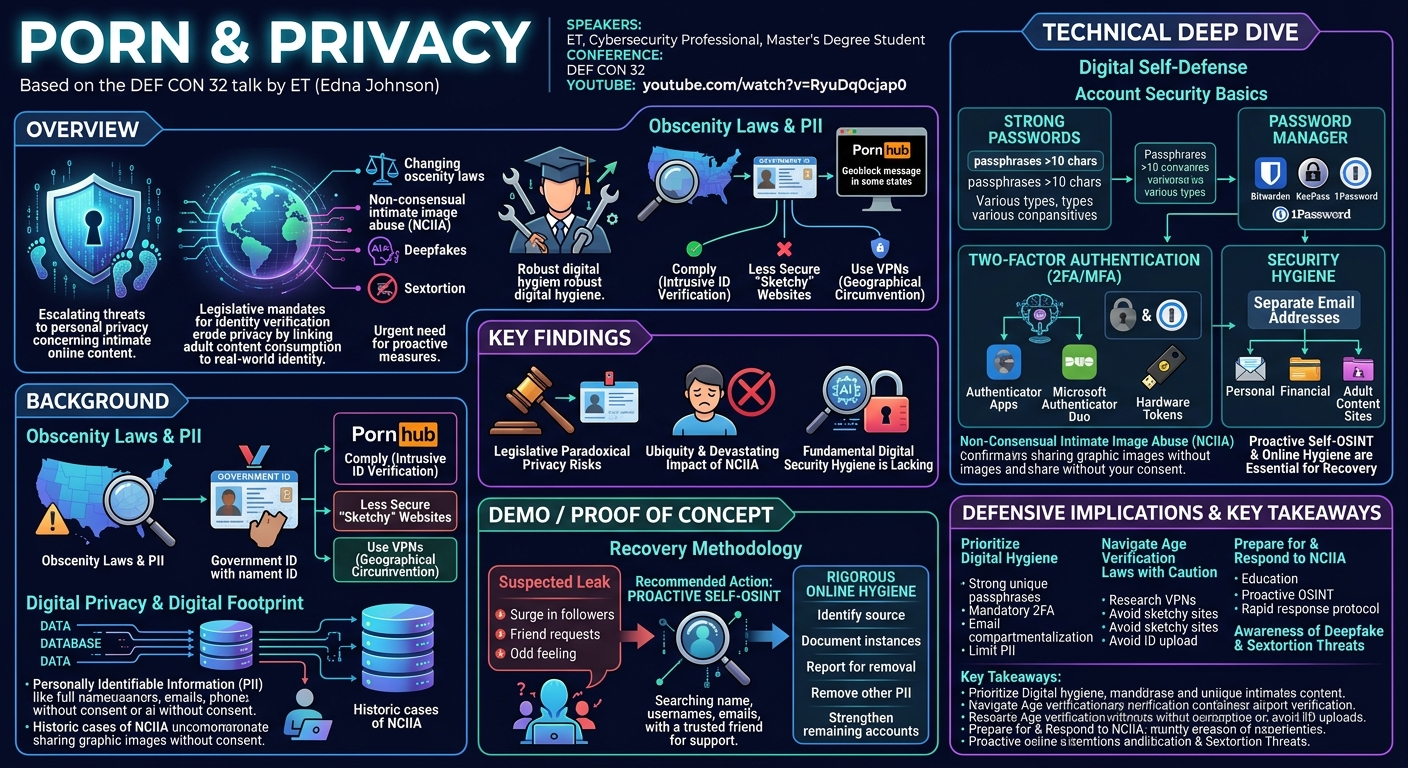 Visual summary for Porn & Privacy by ET