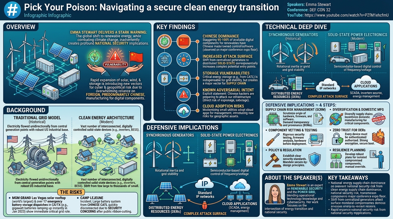 Visual summary for Pick Your Poison: Navigating a secure clean energy transition by Emma Stewart