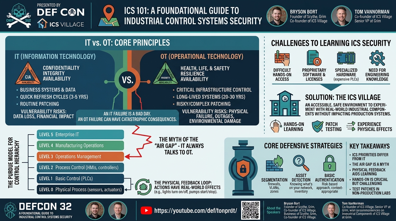 Visual summary for ICS 101 by Bryson Bort, Tom VanNorman