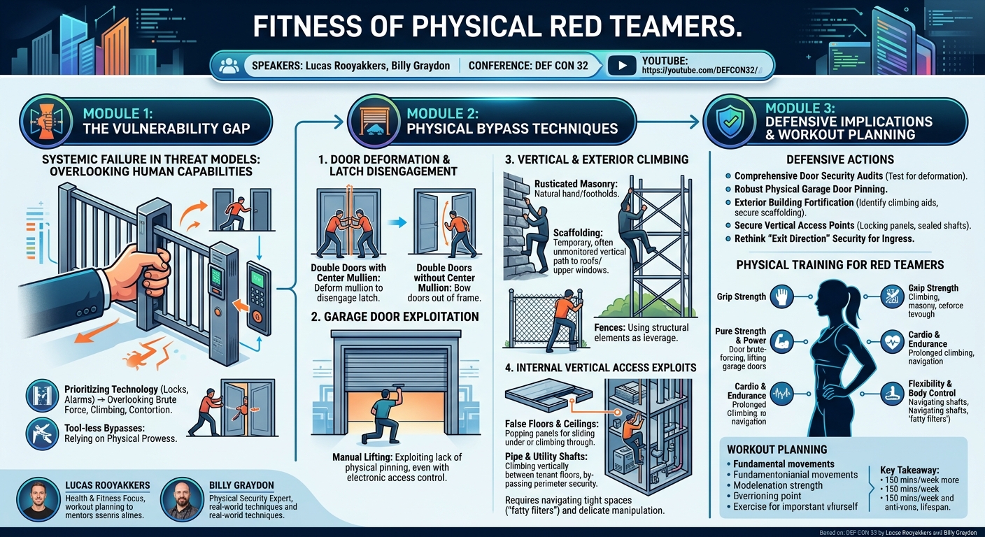 Visual summary for Fitness of Physical Red Teamers by Lucas Rooyakkers, Billy Graydon
