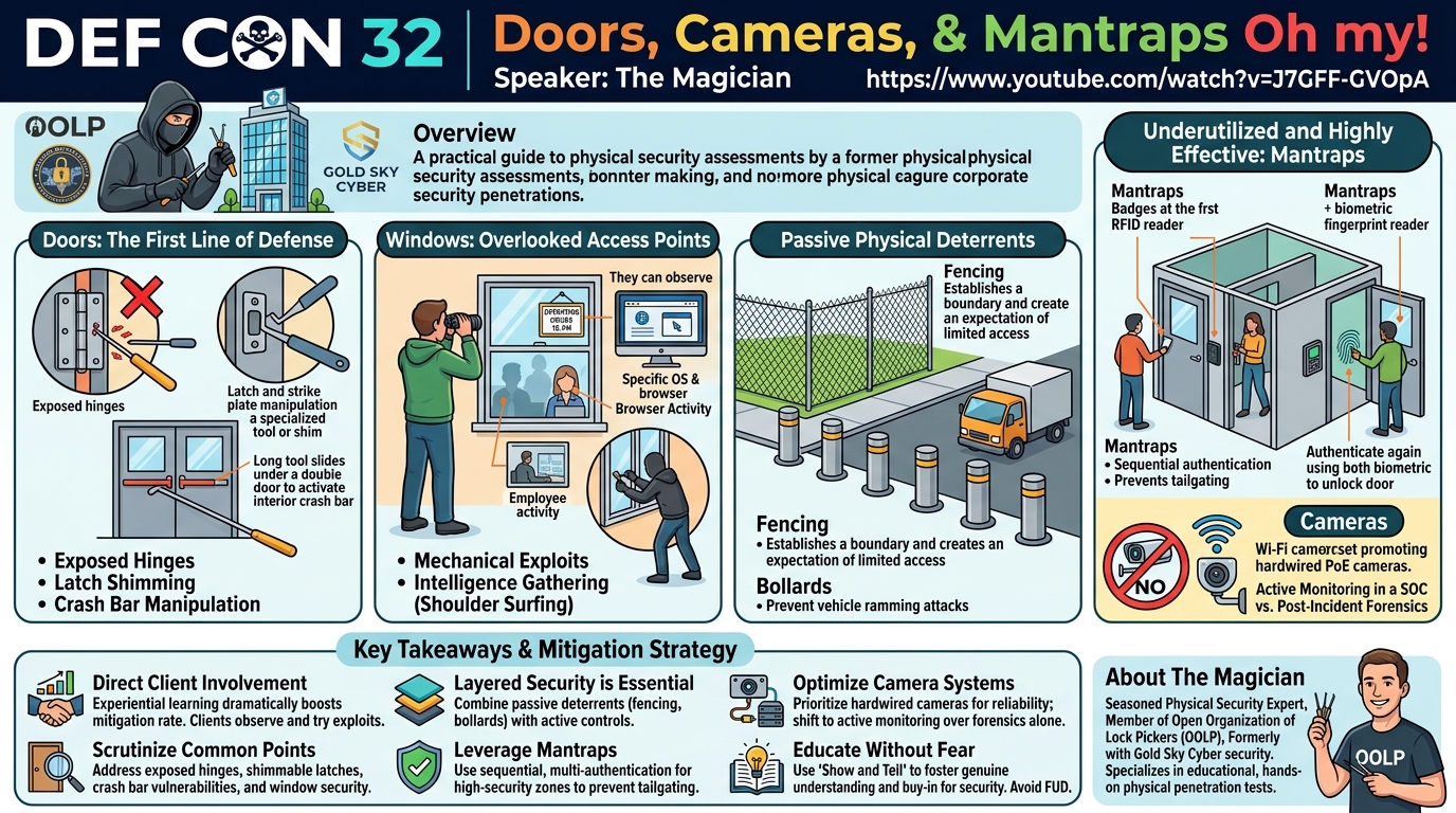 Visual summary for Doors, Cameras, & Mantraps Oh my! by The Magician