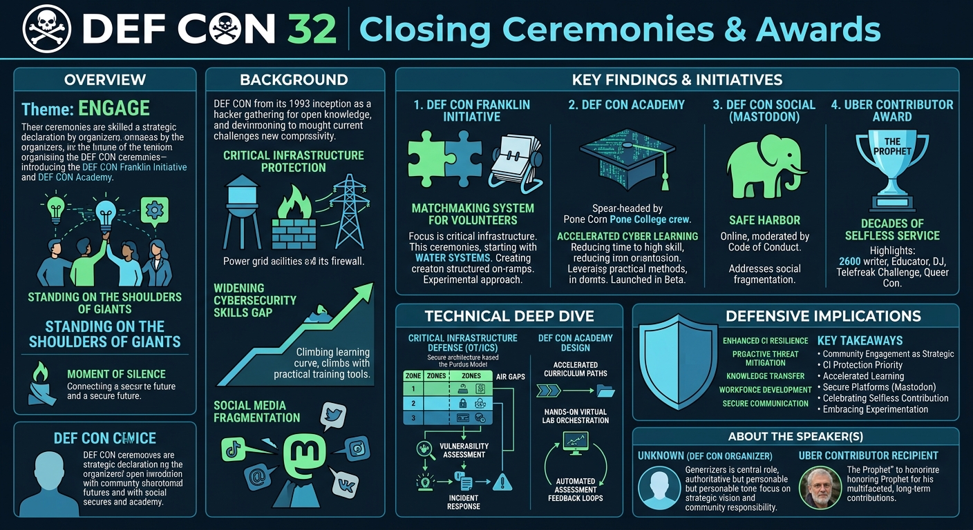 Visual summary for DEF CON Closing Ceremonies & Awards by Unknown