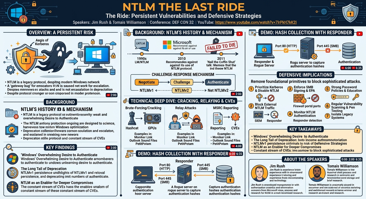 Visual summary for NTLM The Last Ride by Jim Rush, Tomais Williamson