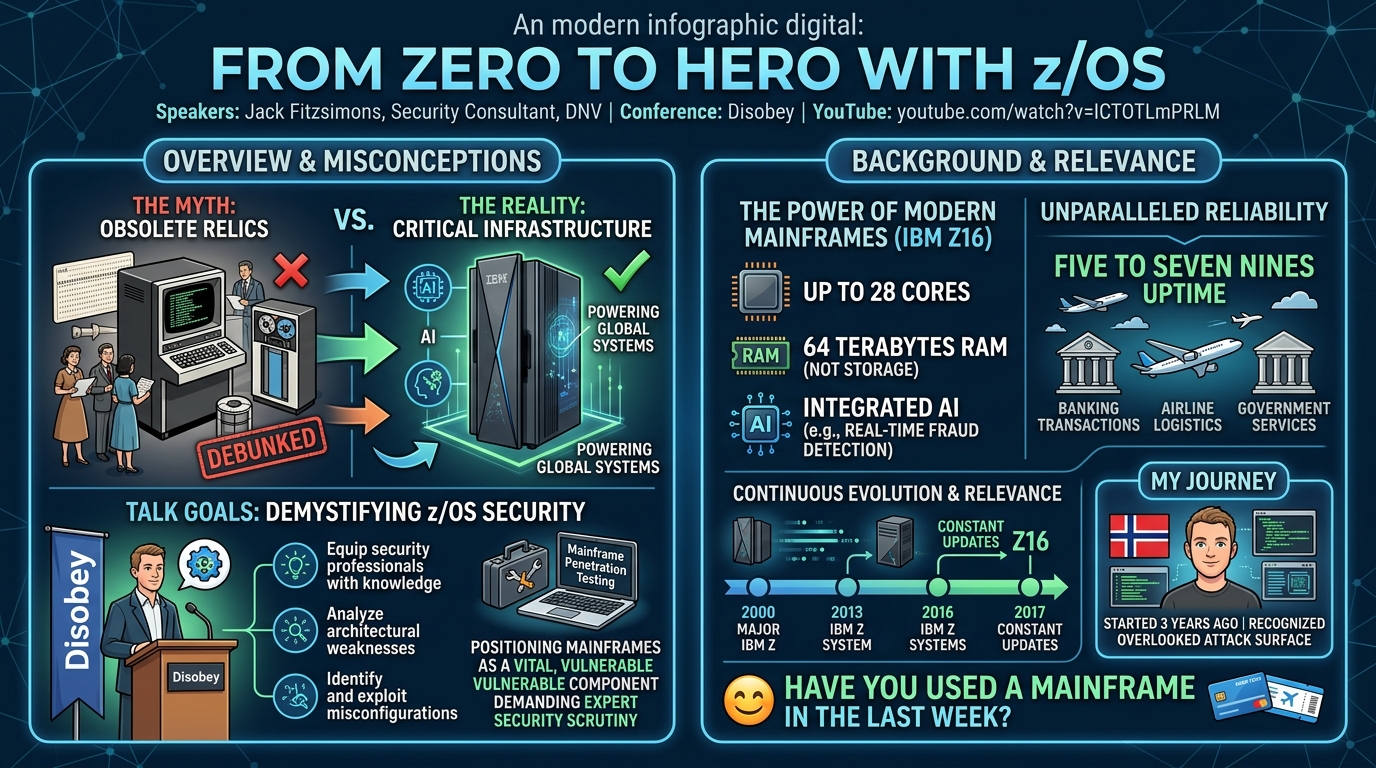Visual summary for From Zero to Hero With z/OS - Jack Fitzsimons by Jack Fitzsimons