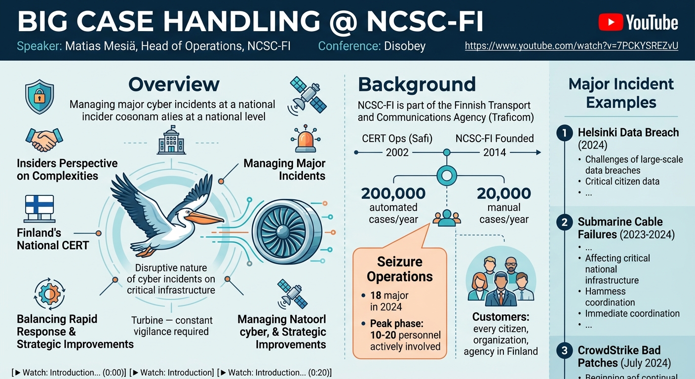 Visual summary for Big case handling @ NCSC-FI - Matias Mesiä by Matias Mesiä