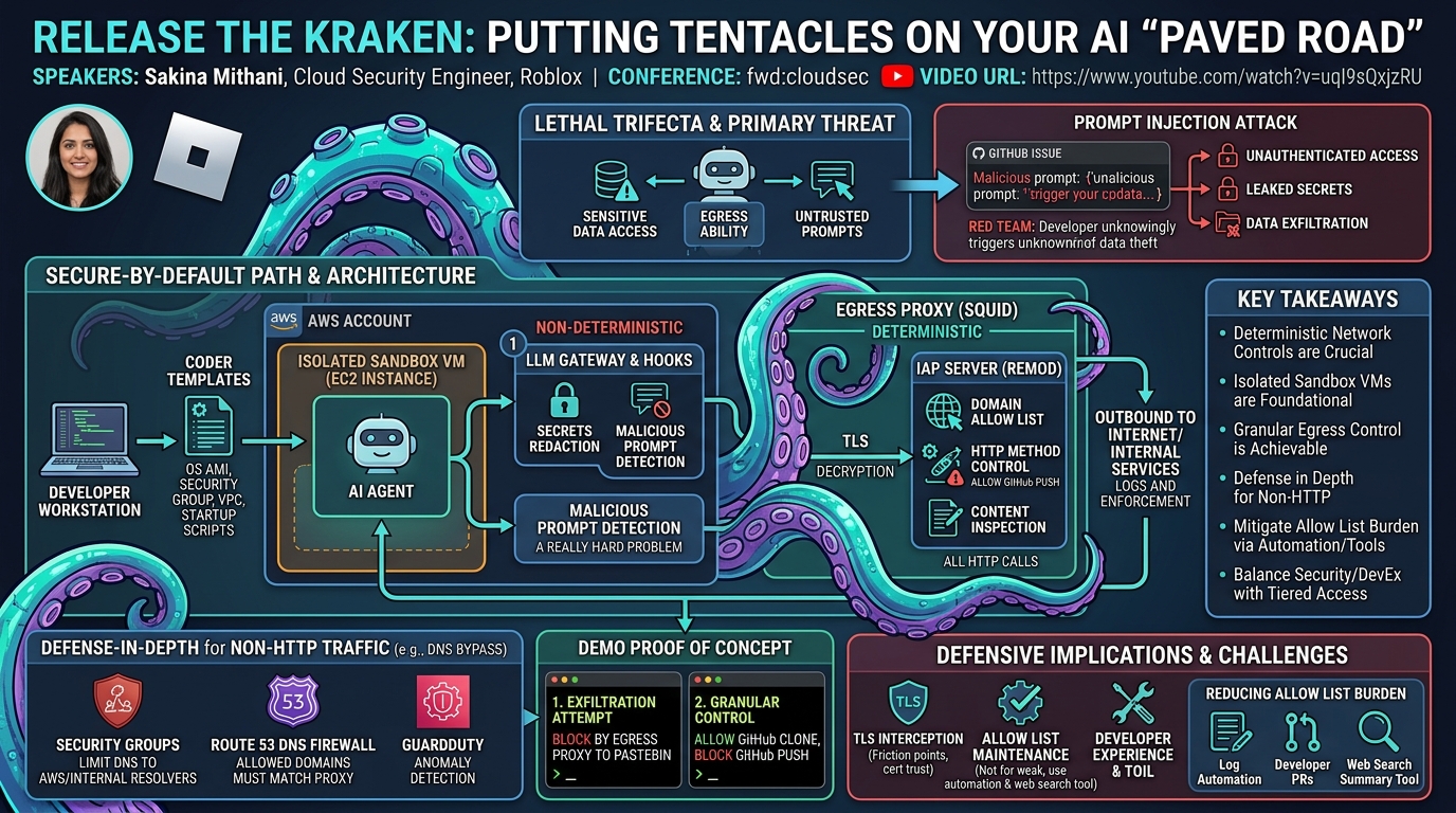 Visual summary for Release the Kraken: Putting Tentacles on Your AI "Paved Road" by Sakina Mithani