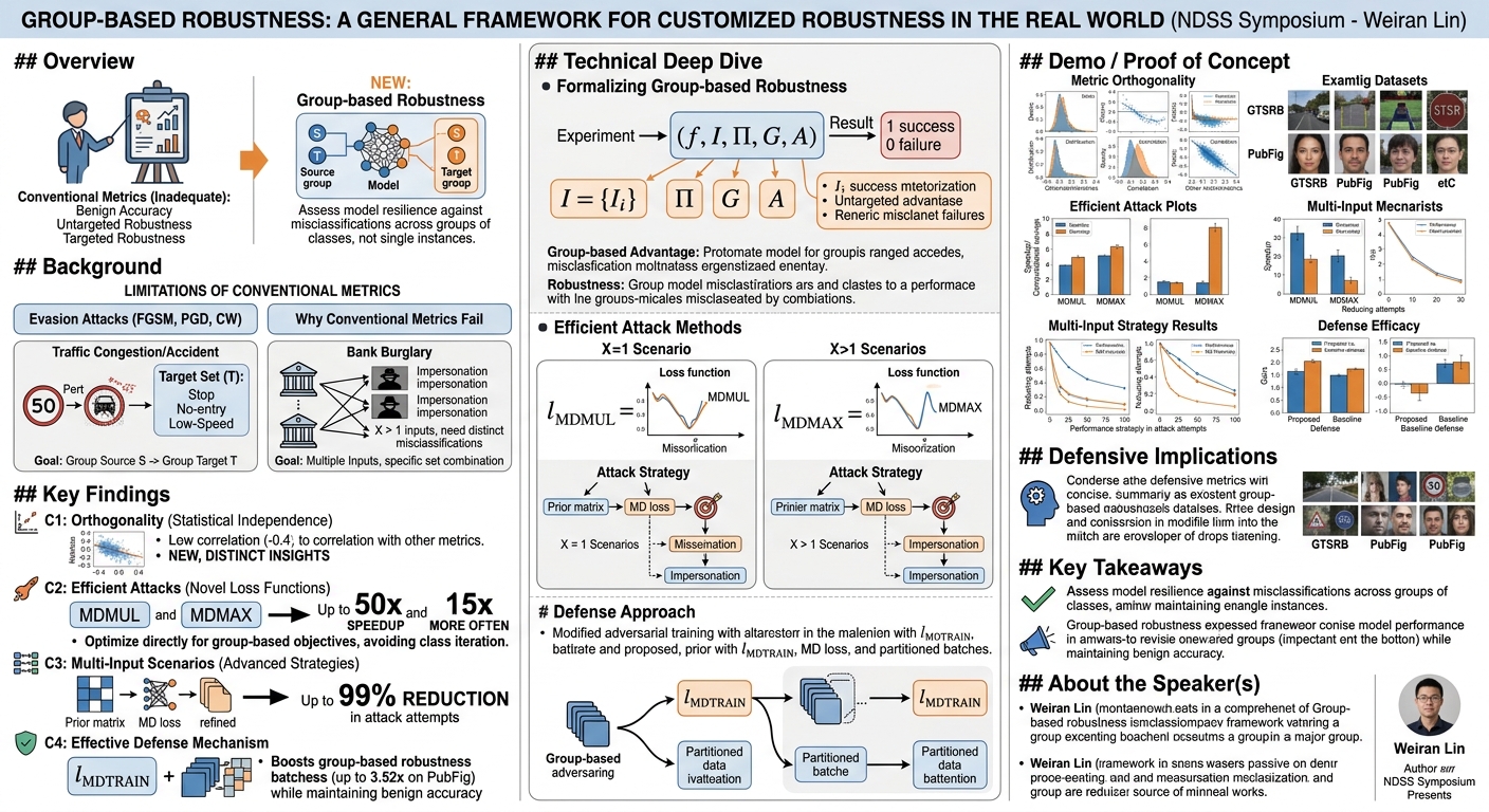 Visual summary for Group-based Robustness: A General Framework for Customized Robustness in the Real World by Weiran Lin