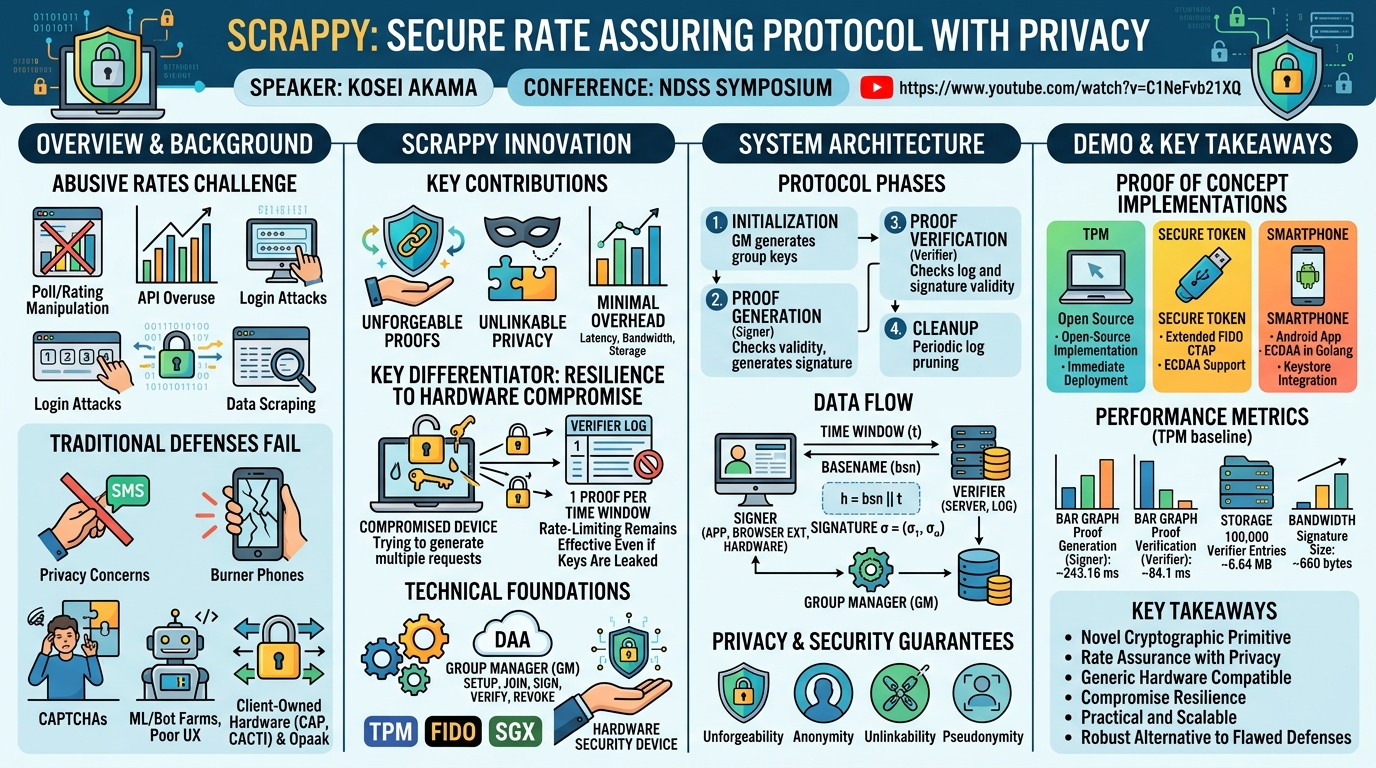Visual summary for Scrappy: SeCure Rate Assuring Protocol with PrivacY by Kosei Akama