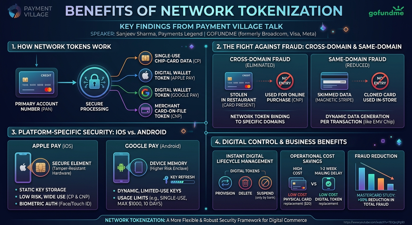 Visual summary for Benefits of Network Tokenization by Sanjeev Sharma
