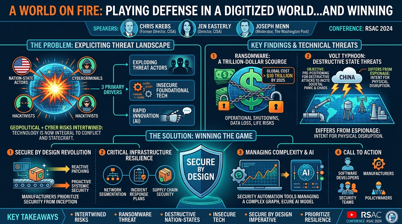 Visual summary for A World On Fire: Playing Defense in a Digitized World...and Winning