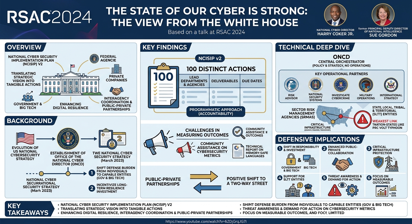 Visual summary for The State of Our Cyber Is Strong: The View from the White House