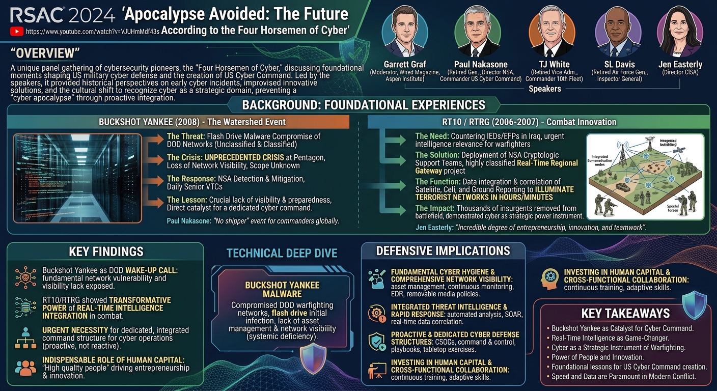 Visual summary for Apocalypse Avoided: The Future According to the Four Horsemen of Cyber