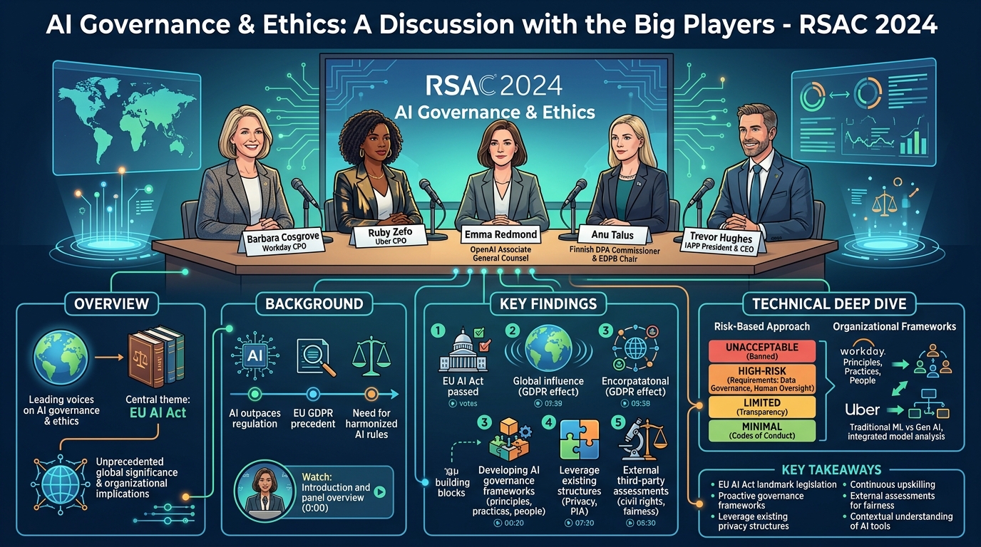 Visual summary for AI Governance & Ethics: A Discussion with the Big Players