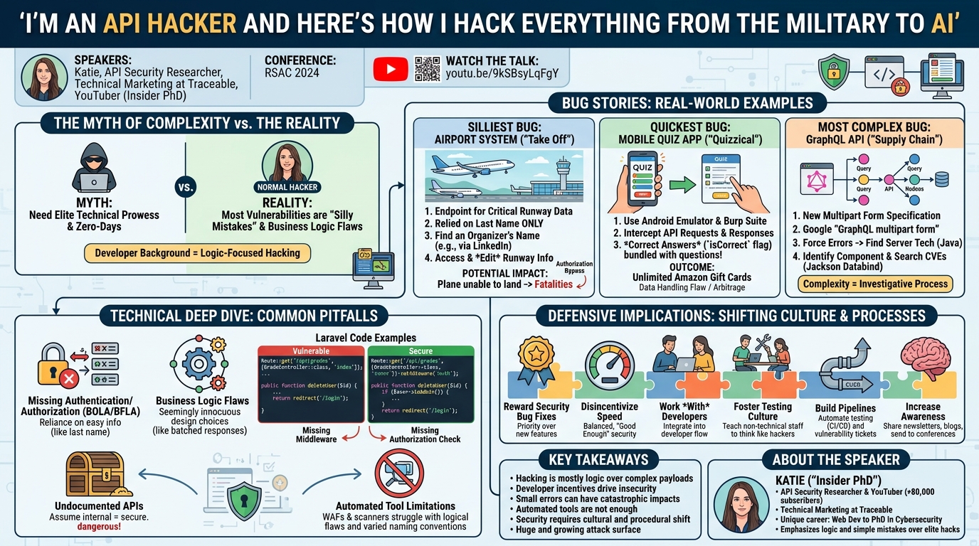 Visual summary for I’m an API Hacker and Here’s How I Hack Everything from the Military to AI