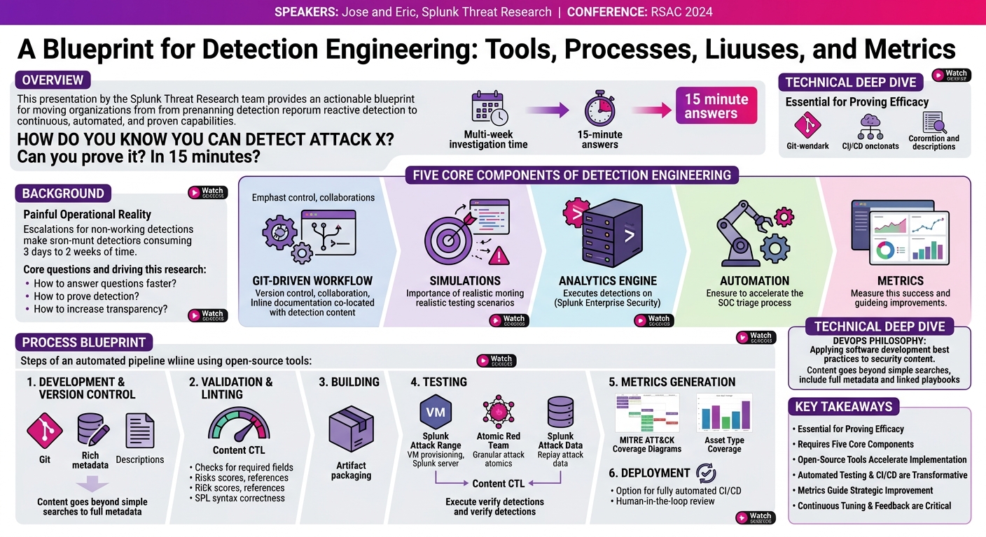 Visual summary for A Blueprint for Detection Engineering: Tools, Processes, and Metrics