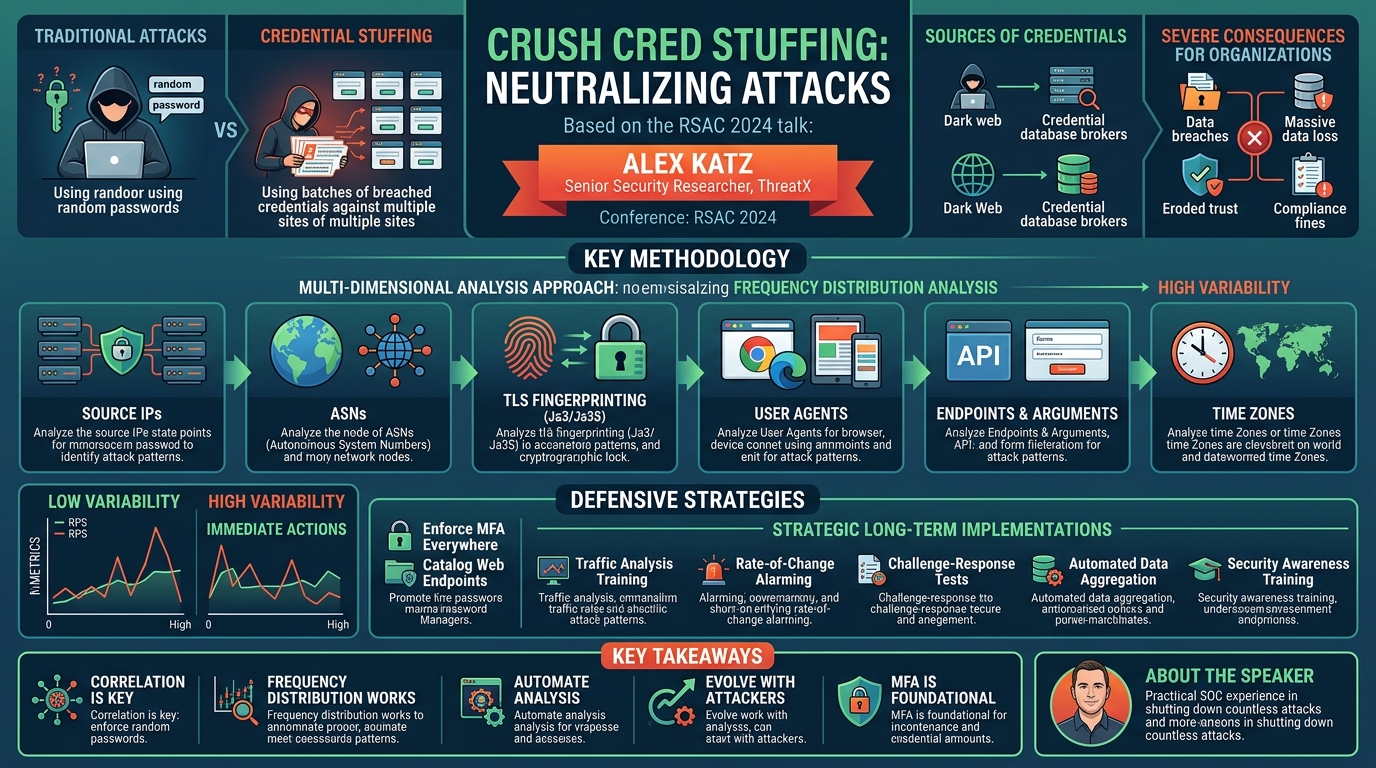 Visual summary for Crush Cred Stuffing: A Method for Neutralizing Credential Stuffing Attacks
