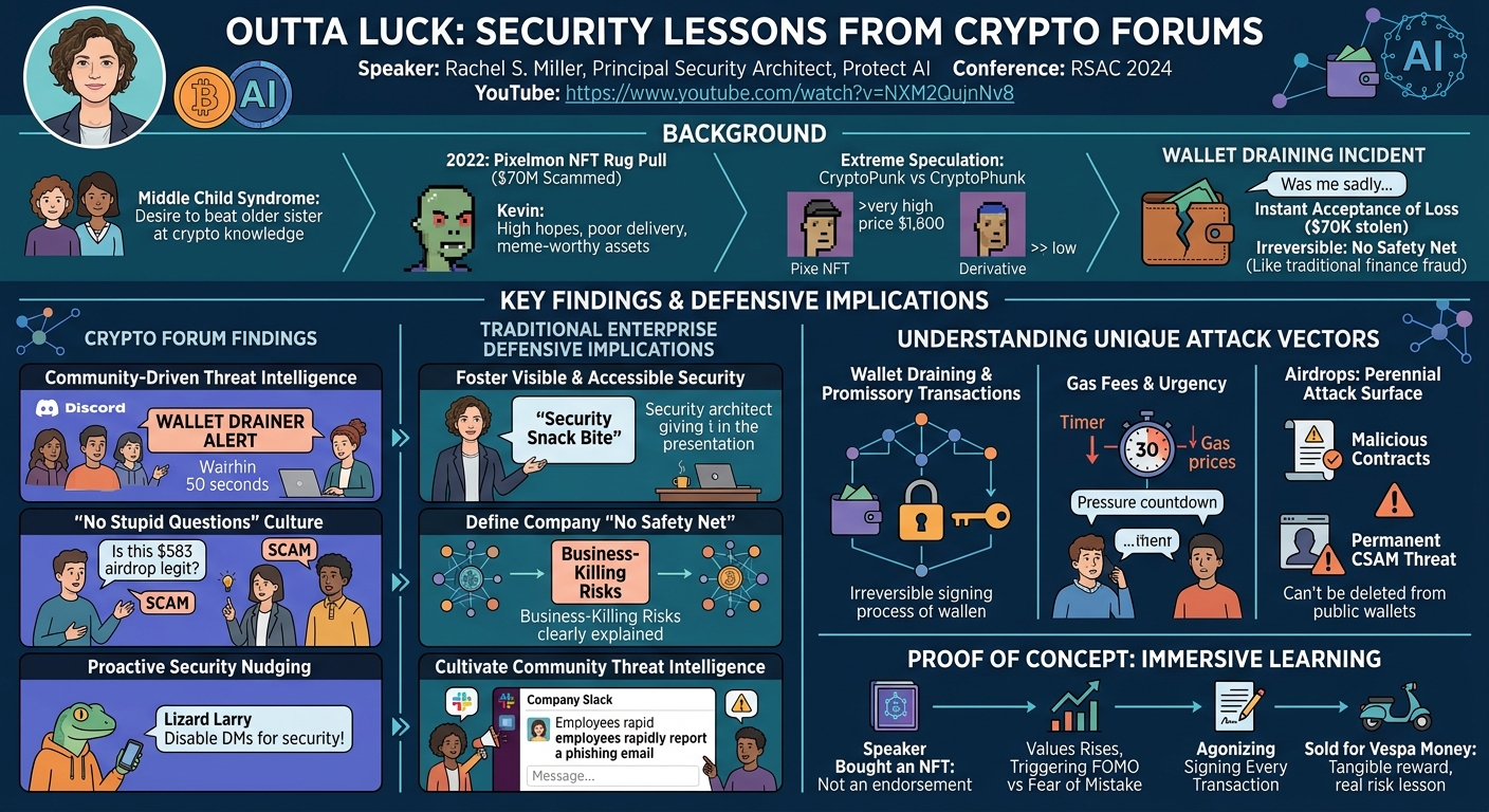 Visual summary for Outta Luck: Security Lessons from Crypto Forums