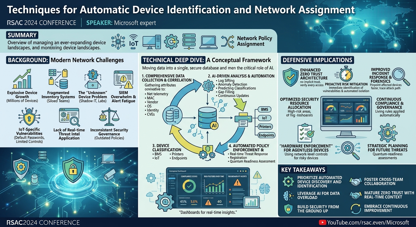 Visual summary for Techniques for Automatic Device Identification and Network Assignment