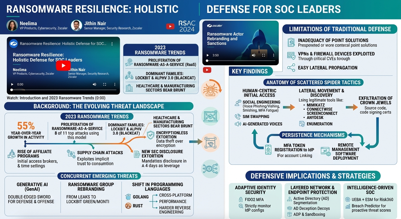 Visual summary for Ransomware Resilience: Holistic Defense for SOC Leaders
