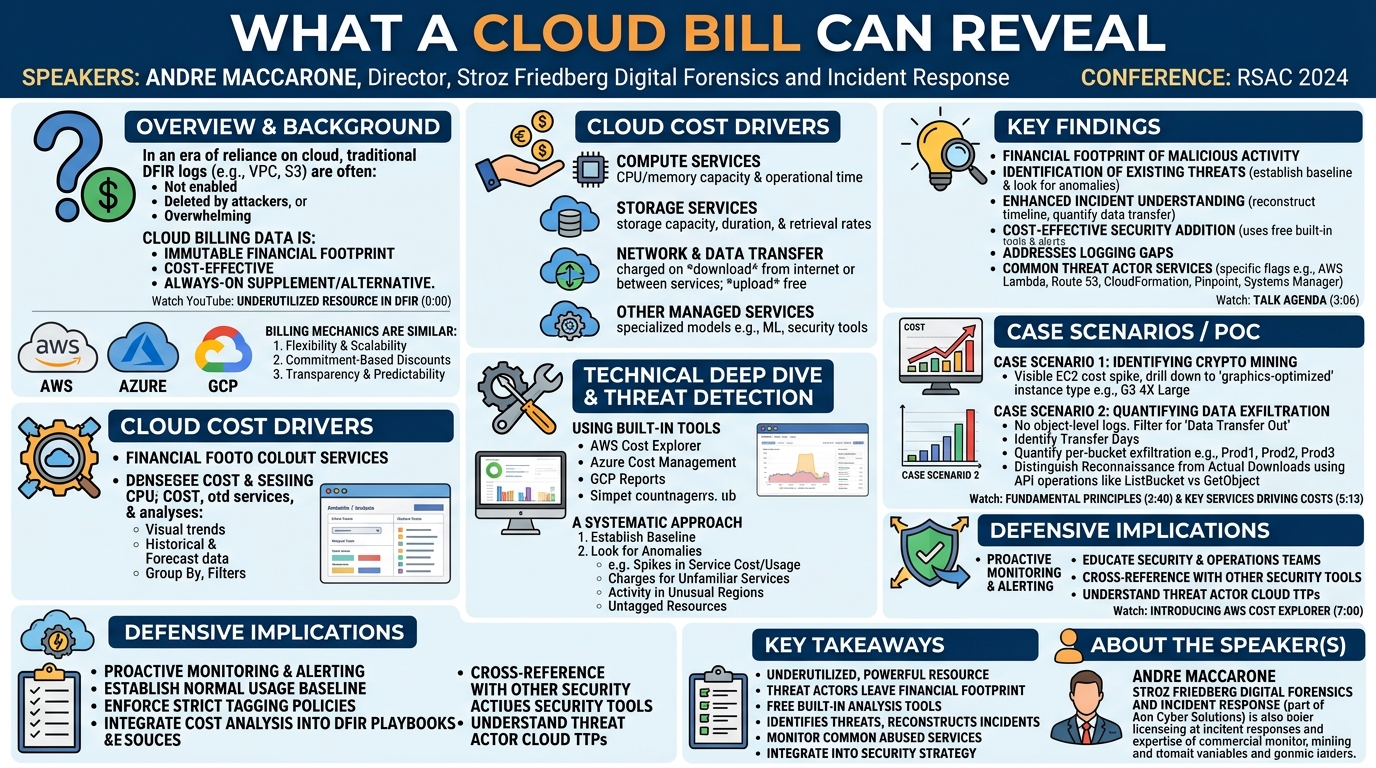 Visual summary for What a Cloud Bill Can Reveal