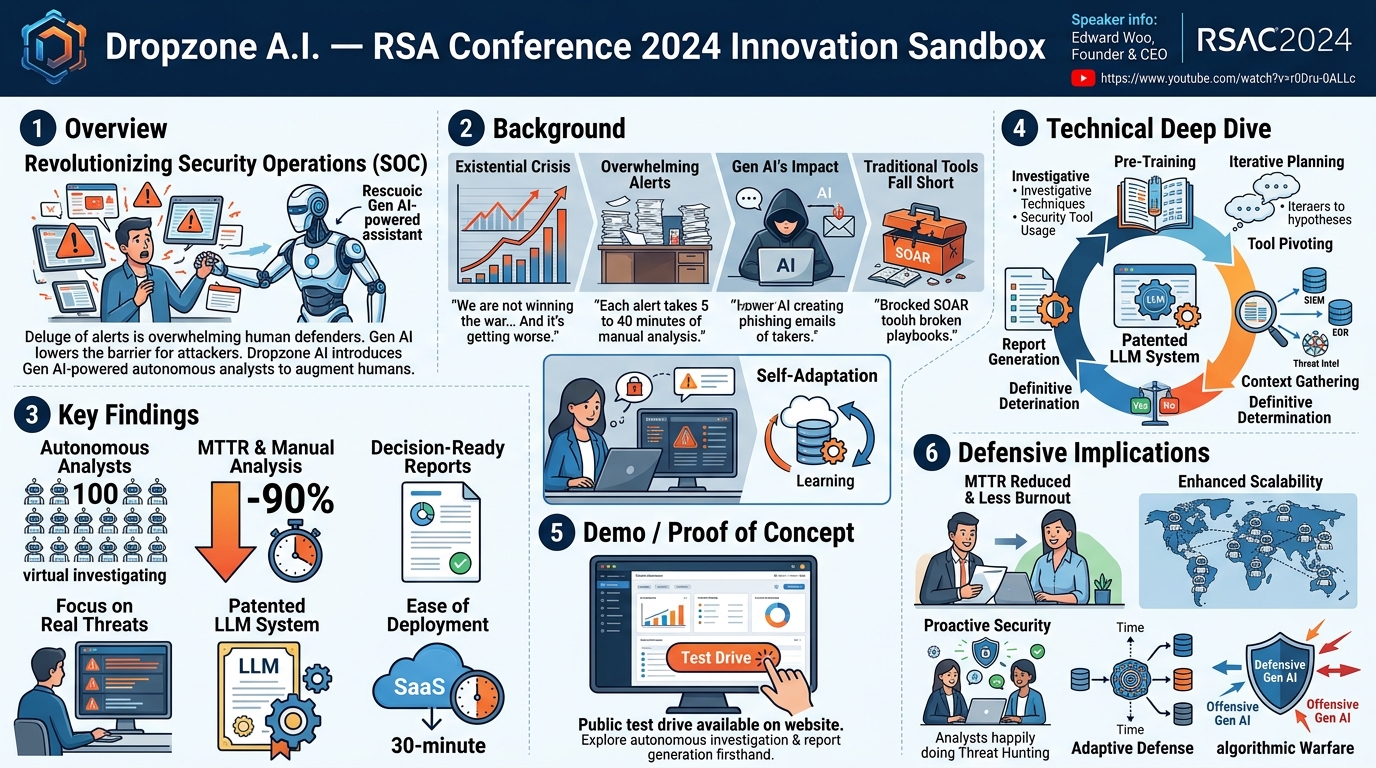 Visual summary for Dropzone A.I. — RSA Conference 2024 Innovation Sandbox