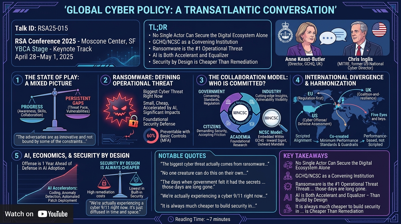 Visual summary for Global Cyber Policy by Chris Inglis, Anne Keast-Butler