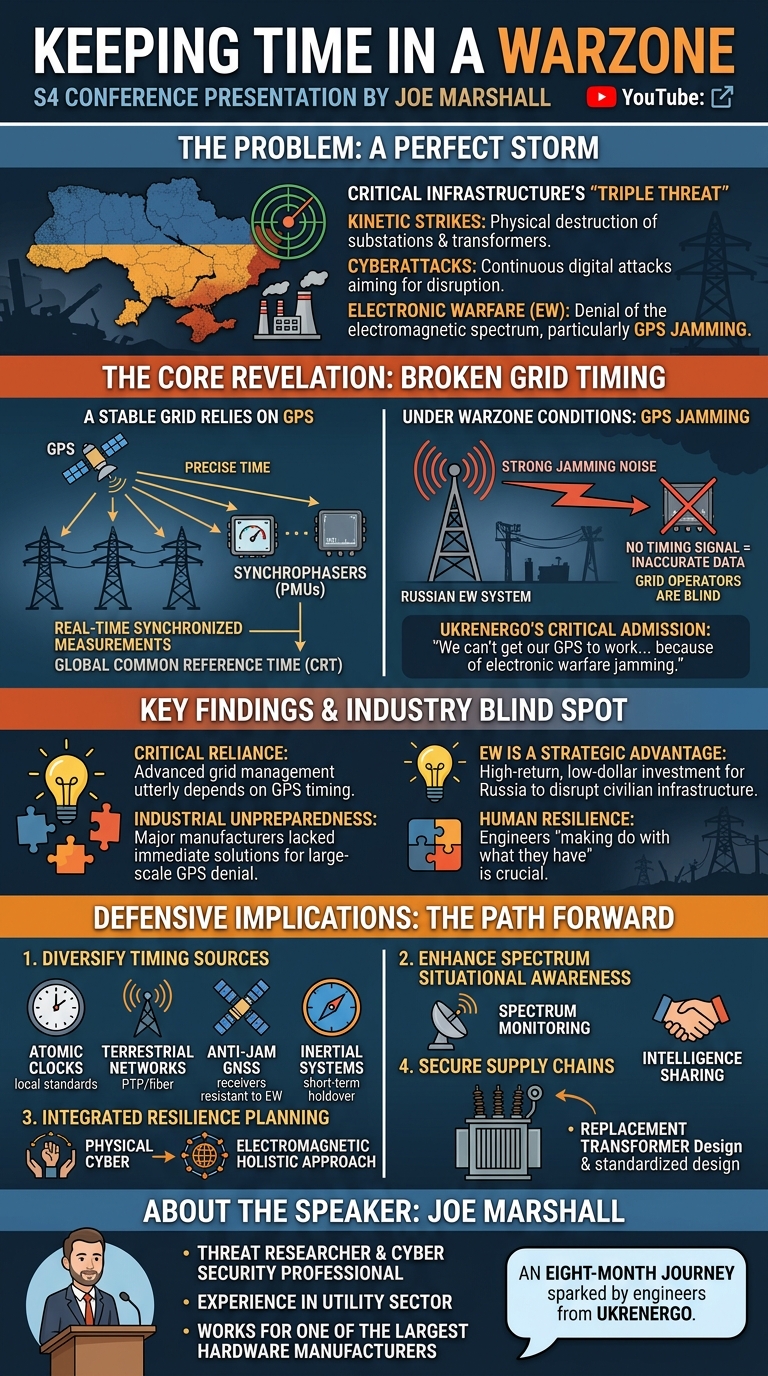 Visual summary for Keeping Time In A Warzone by Joe Marshall